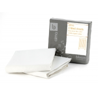 Set de 2 draps housse pour lit Alma Mini - Blanc coconut